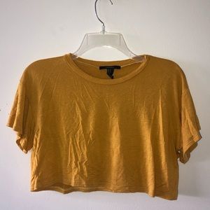 mustard yellow crop top